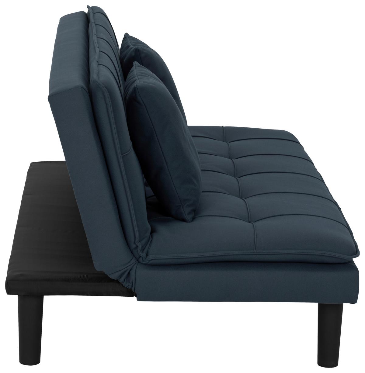 Schlafsofa Oslo - Blau/Schwarz, Basics, Textil (180/79/91cm) - P & B