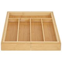 Besteckeinsatz Aus Bambus Mit 7 Fächern, BxH: 31-48x37 cm - Braun, ROMANTIK / LANDHAUS, Holz (31-48/37/5,4cm) - James Wood