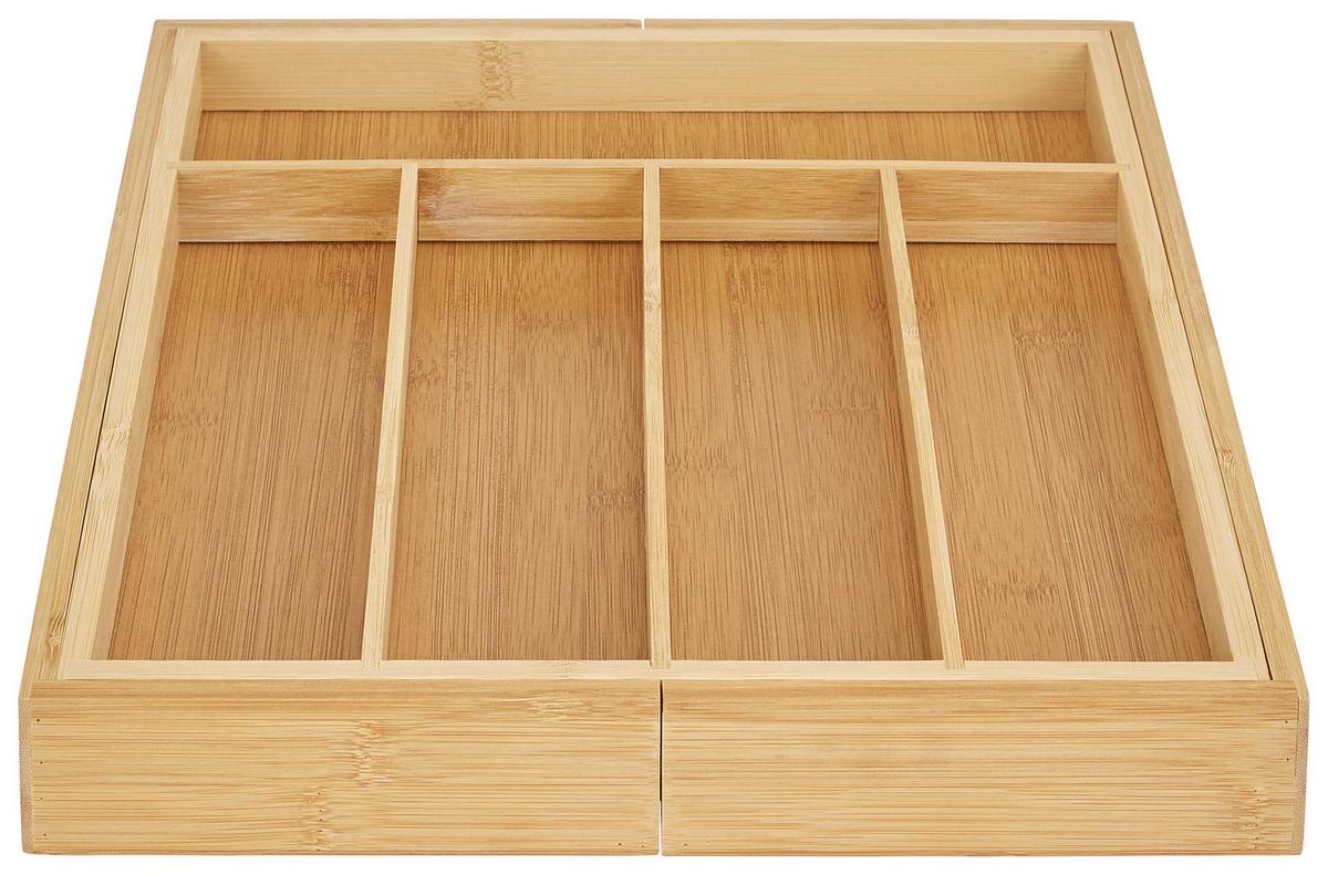 Besteckeinsatz Aus Bambus Mit 7 Fächern, BxH: 31-48x37 cm - Braun, ROMANTIK / LANDHAUS, Holz (31-48/37/5,4cm) - James Wood
