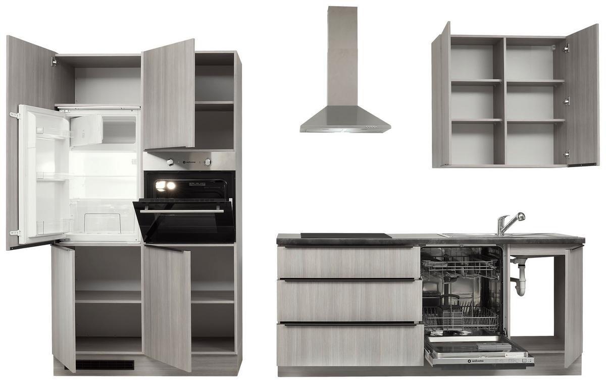 Küchenblock Landzeit Pinienfarben B: 320 cm - Anthrazit/Pinienfarben, Design, Holzwerkstoff (320cm) - MID.YOU