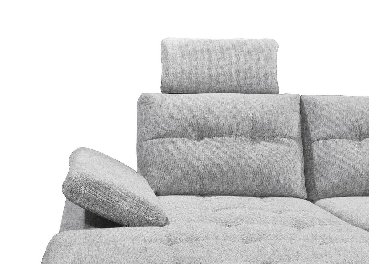 Sedacia súprava DURBAN U, pravá, svetlosivá - čierna/svetlosivá, Konventionell, textil/plast (170/324/218cm) - MID.YOU