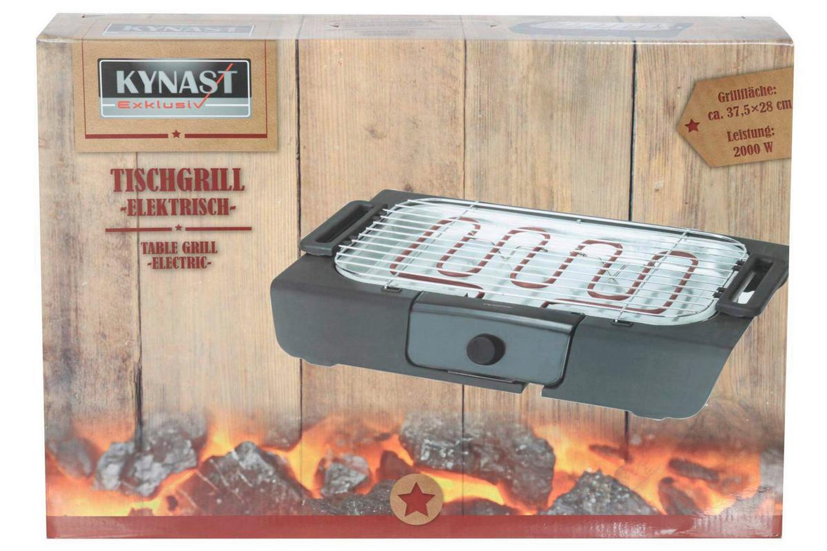 Tischgrill Grill Tischgrill Elek. 2000 W - Schwarz, Basics, Kunststoff/Metall (49.8/8/37cm)