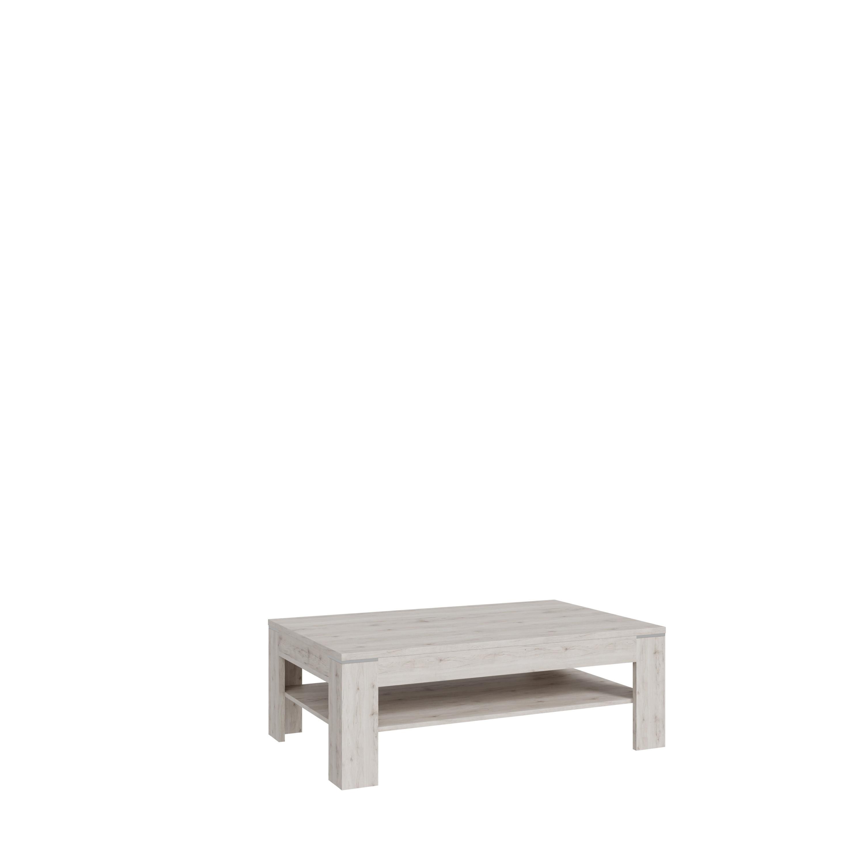 Dohányzóasztal Nizza - iszap/tölgyfa, Modern, műanyag/faalapú anyag (120/75/43cm) - Based