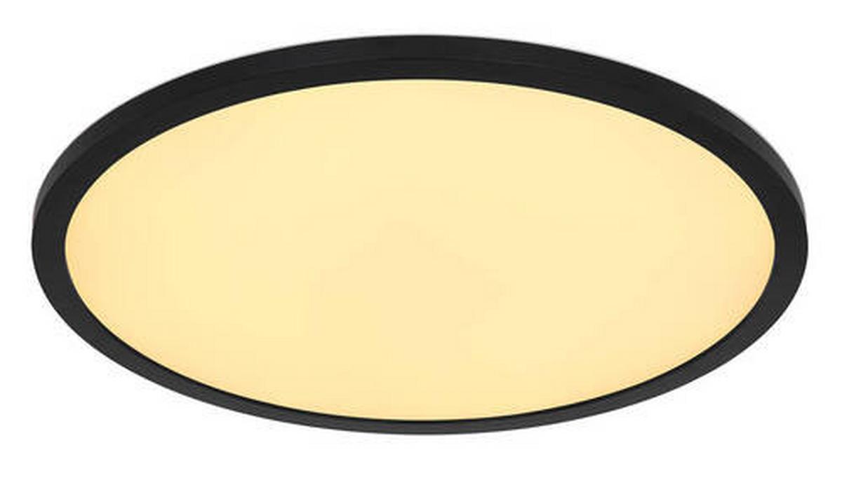 LED-Deckenleuchte 41562-24brgb - Opal/Schwarz, Design, Kunststoff (42/2,5cm) - Globo