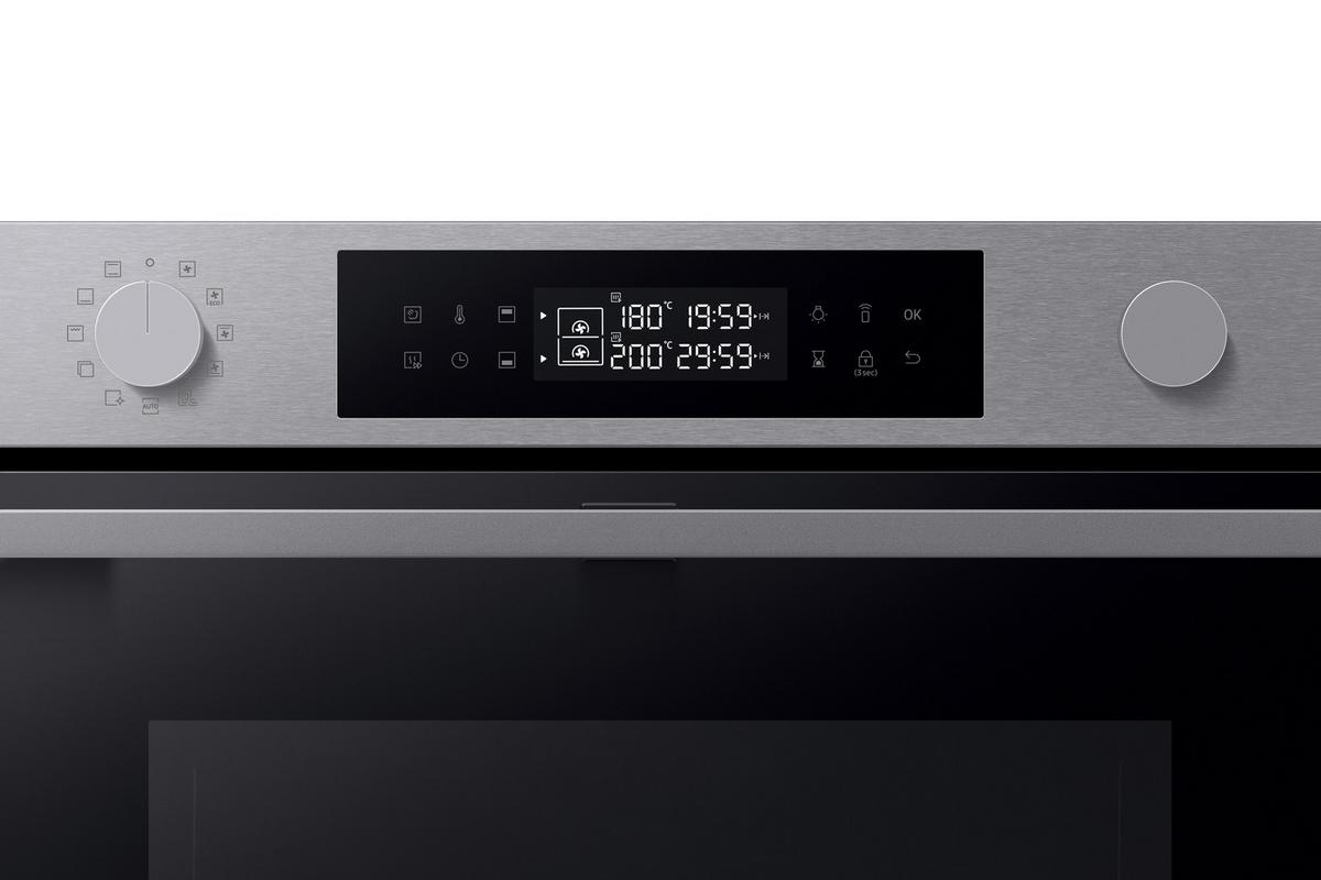 Backofen Silberfarben B: 59,5 cm - Silberfarben, Design, Glas/Keramik (59,5/59,6/57,1cm) - Samsung