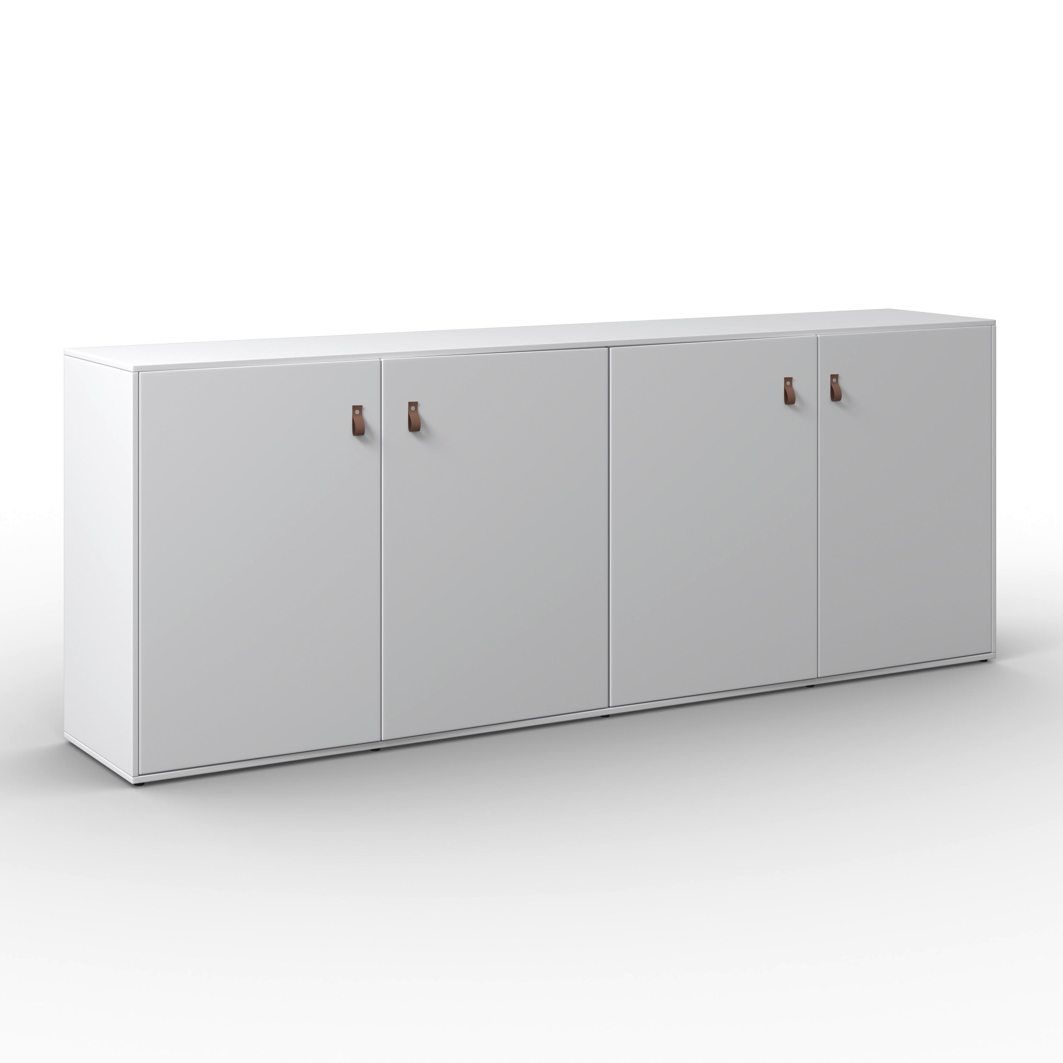 Komoda MICK - bílá/černá, Moderní, plast (180/69,5/40cm) - Modern Living