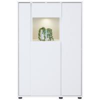 VYSOKÁ KOMODA ALABAMA - bílá/černá, Moderní, kov/kompozitní dřevo (83/126/38cm)