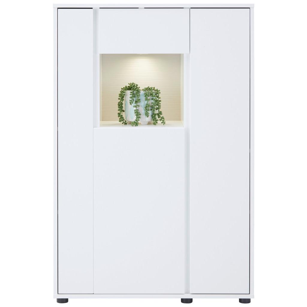 Highboard mit LED 83 cm Alabama Schwarz