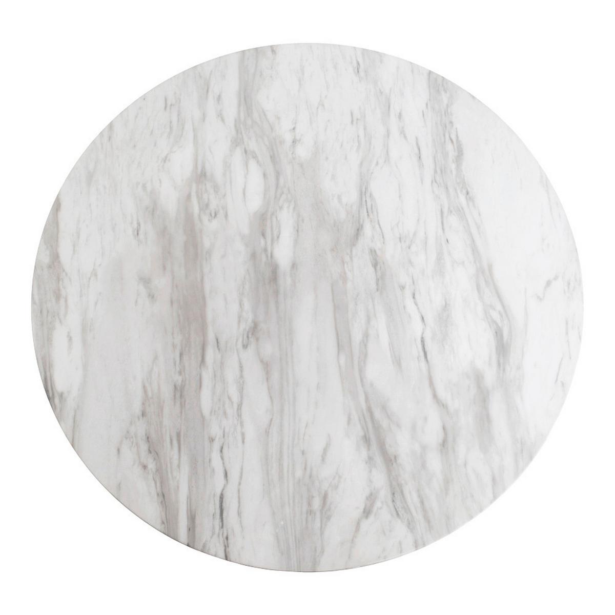 Esstisch Bolzano Grauweiß B: 70 cm - Messingfarben/Grauweiß, MODERN, Holzwerkstoff/Metall (70/70/75cm) - MID.YOU