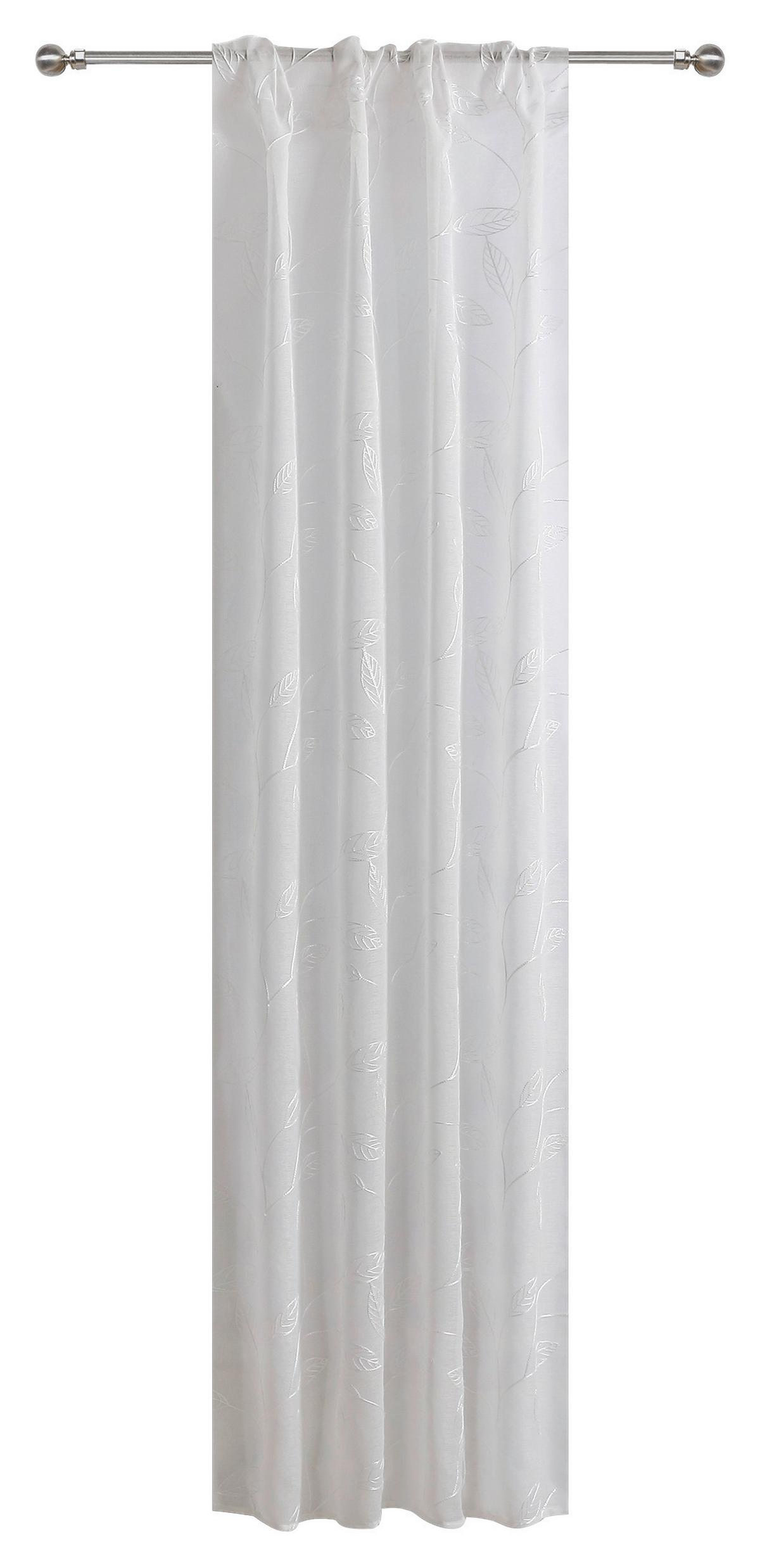 Vorhang Mit Band 140x245 Cm Weiß - Weiß, ROMANTIK / LANDHAUS, Textil (140/245cm) - James Wood