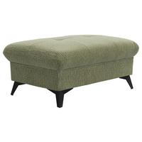 Hocker Hudson Chenille olivgrün, B: 102cm - Schwarz/Olivgrün, KONVENTIONELL, Textil (102/45/65cm) - Sembella