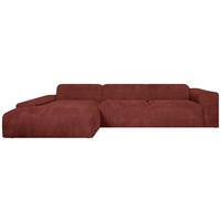 ECKSOFA Hannah Rot 170x343 cm - Rot/Schwarz, Design, Textil (170/343cm) - MID.YOU