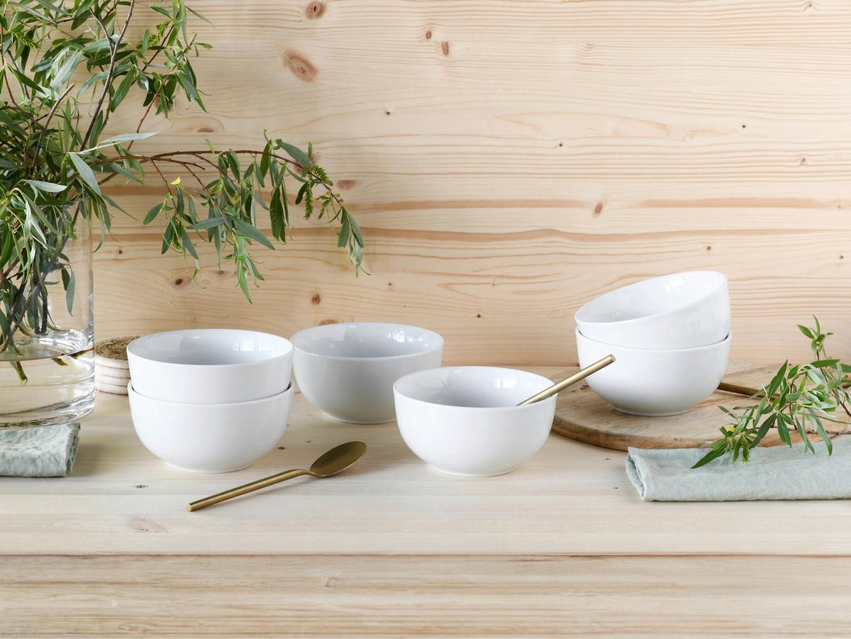 Schüsselset Luna 6--Teilig., Weiß - Weiß, Basics, Keramik - Creatable