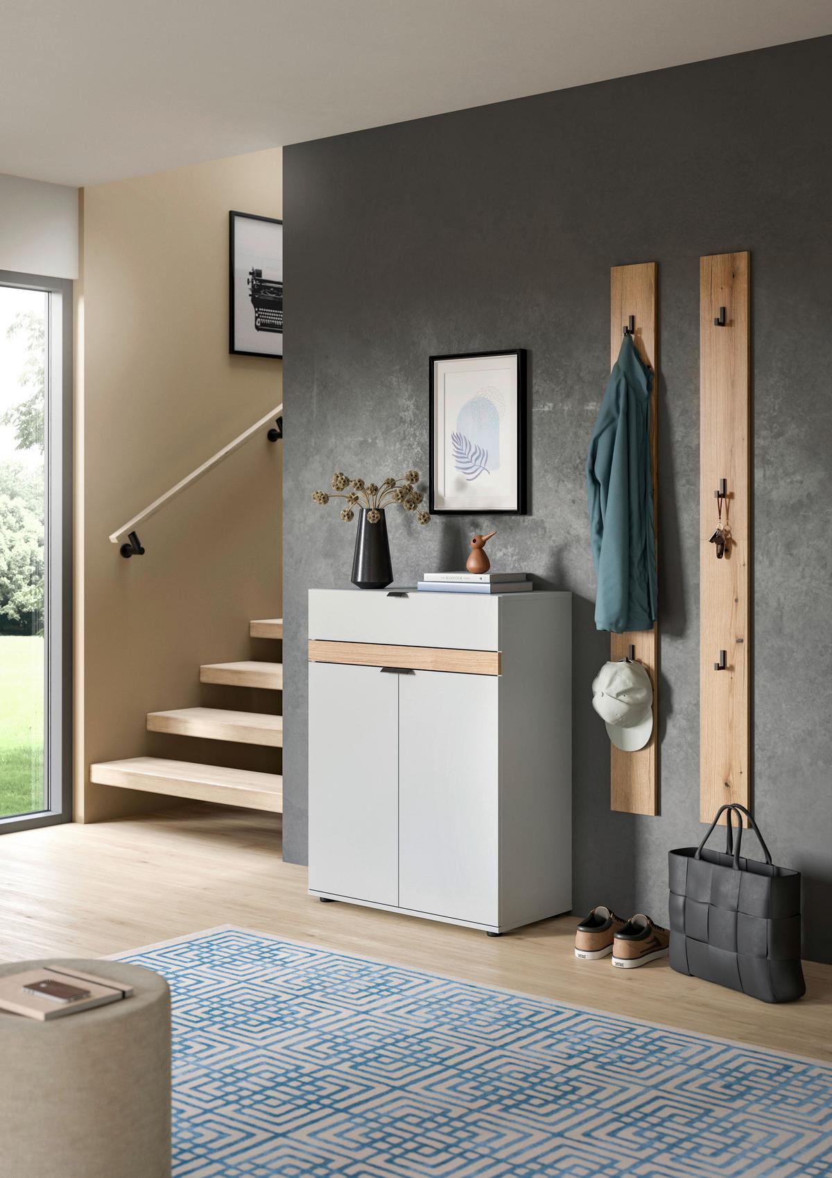 Garderobenpaneel Naro Eiche dunkel Dekor B: 2cm - Eiche dunkel, Design, Holzwerkstoff (2/160/2cm) - Livetastic