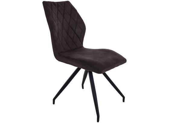Stuhl Sofia - Schwarz/Grau, MODERN, Textil/Metall (44/88/60cm) Stuhl Sofia - Schwarz/Grau, MODERN, Textil/Metall (44/88/60cm)