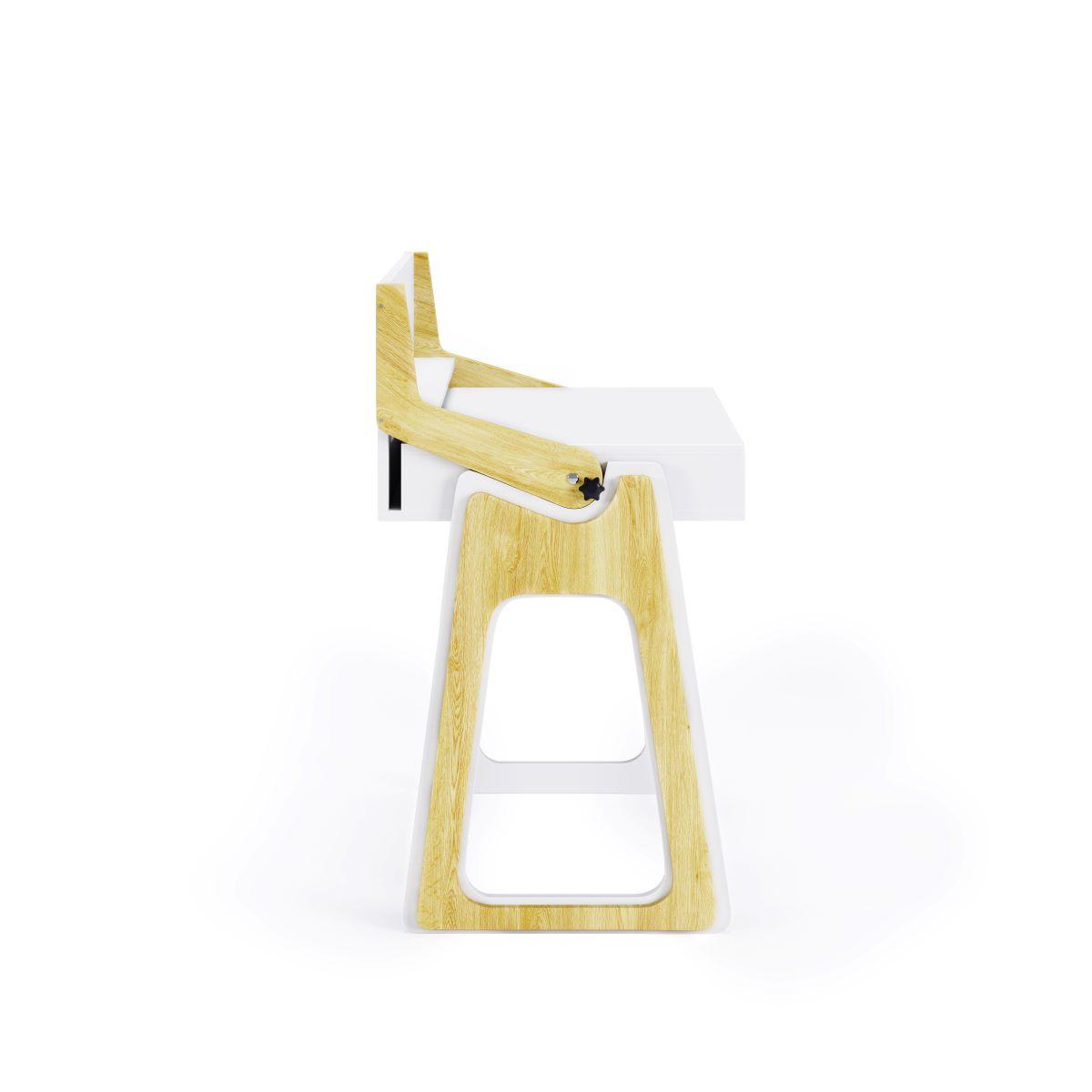 Schreibtisch Palmer Weiß Eichefarben L: 91 Cm - Eichefarben/Weiß, Design, Holz/Holzwerkstoff (91/101/54cm) - MID.YOU