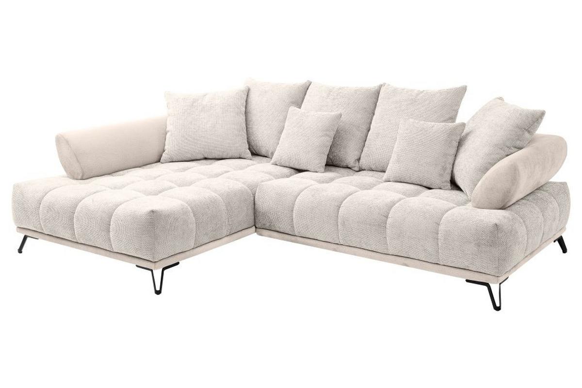 LARGO, levá, béžová, potřeba šířky dveří 90 cm - černá/béžová, Moderní, kov/textil (184/262cm)