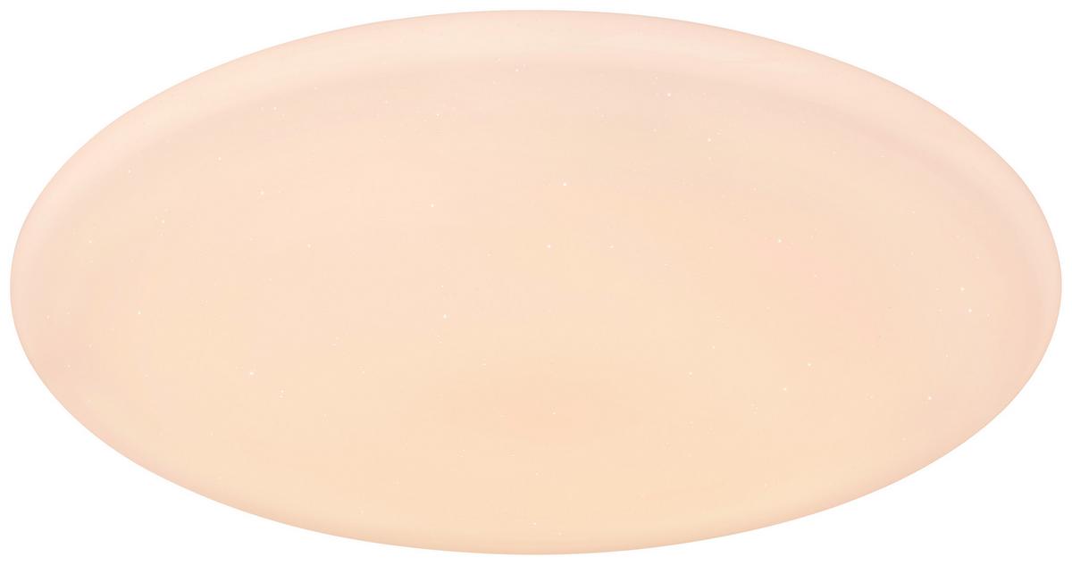 Led-deckenleuchte Rena Ø 70 Cm Mit Smartphone-Steuerung - Opal/Weiß, Basics, Kunststoff/Metall (70/8cm) - Globo