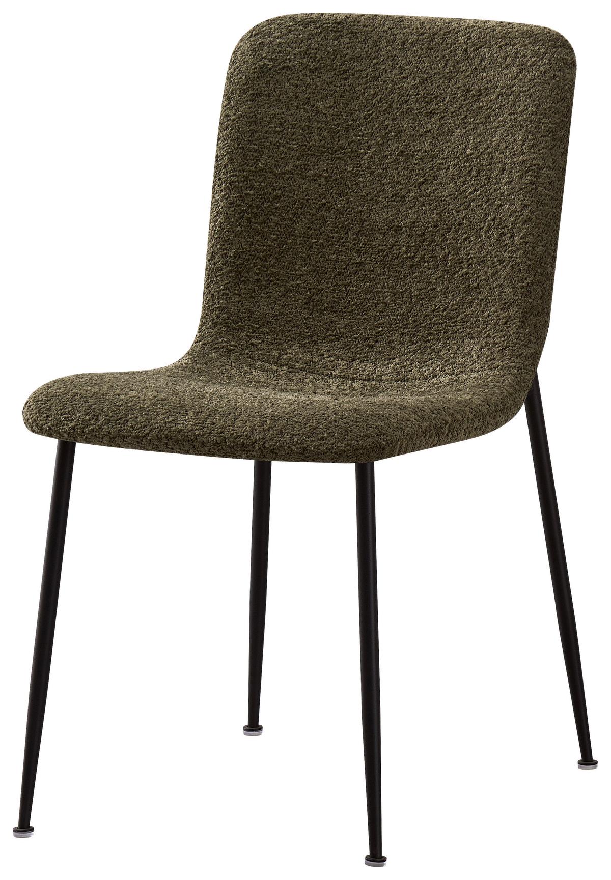 ŽIDLE MILA - černá/zelená, Moderní, kov/dřevo (43/82/57cm) - Mömax