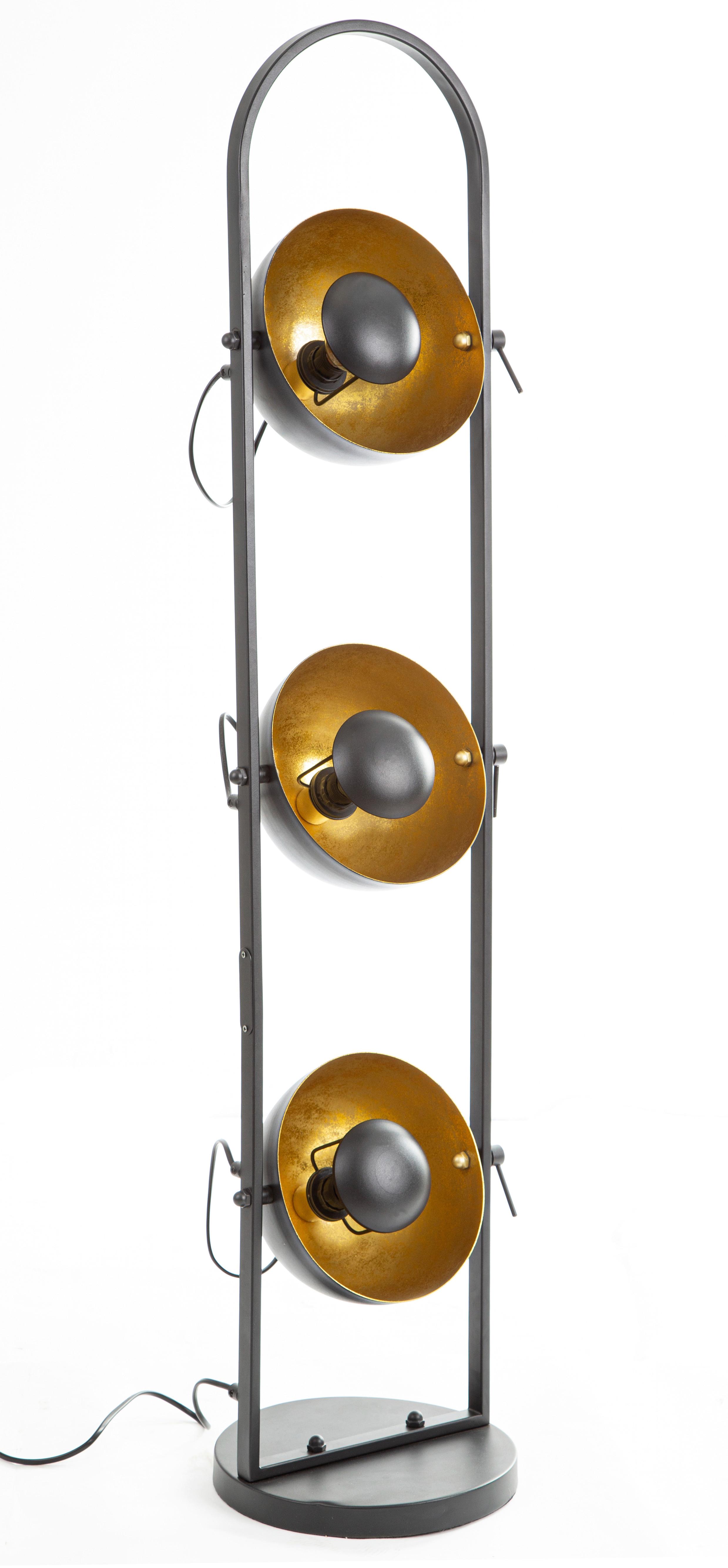 Stehleuchte 46150345x Ole - Goldfarben/Schwarz, Design, Kunststoff/Metall (25/25/117cm) - Globo