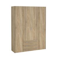 Ruhásszekrény Space 154/200cm - Sonoma tölgy, Konventionell, fa (154/200,4/49,5cm)