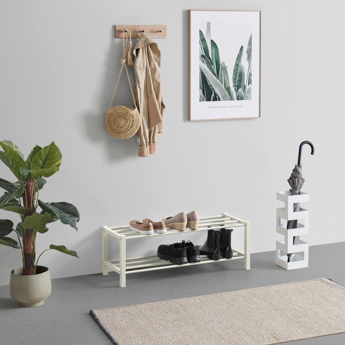 REGÁL NA BOTY BENNY -BASED/SB- - kašmírová, Moderní, kov (80/27/28,5cm) - Based