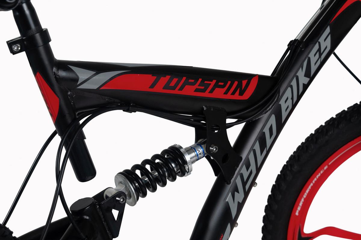 Mountainbike 26'' WYLD Topspin schwarz/Rot - Schwarz, MODERN, Metall (25/140/60cm)