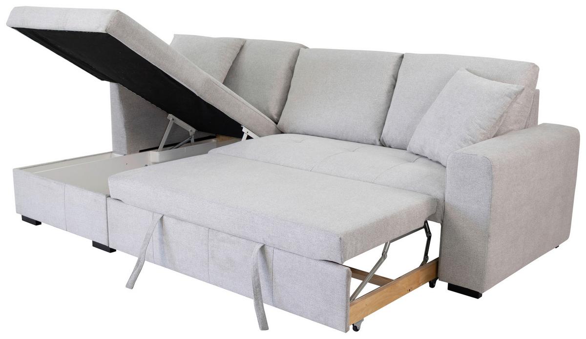 Ecksofa Lukas Silberfarben S: 158x239 Cm - Silberfarben, Trend, Textil (158/239cm)