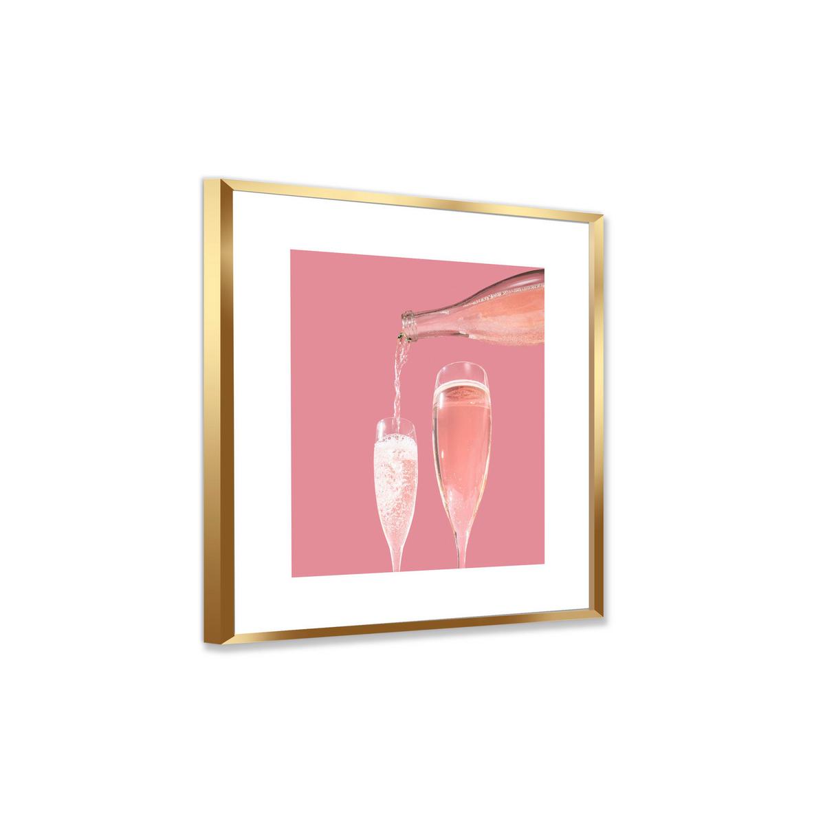 OBRAZ VOUS II - bílá/pink, kompozitní dřevo/papír (30/30cm) - Modern Living