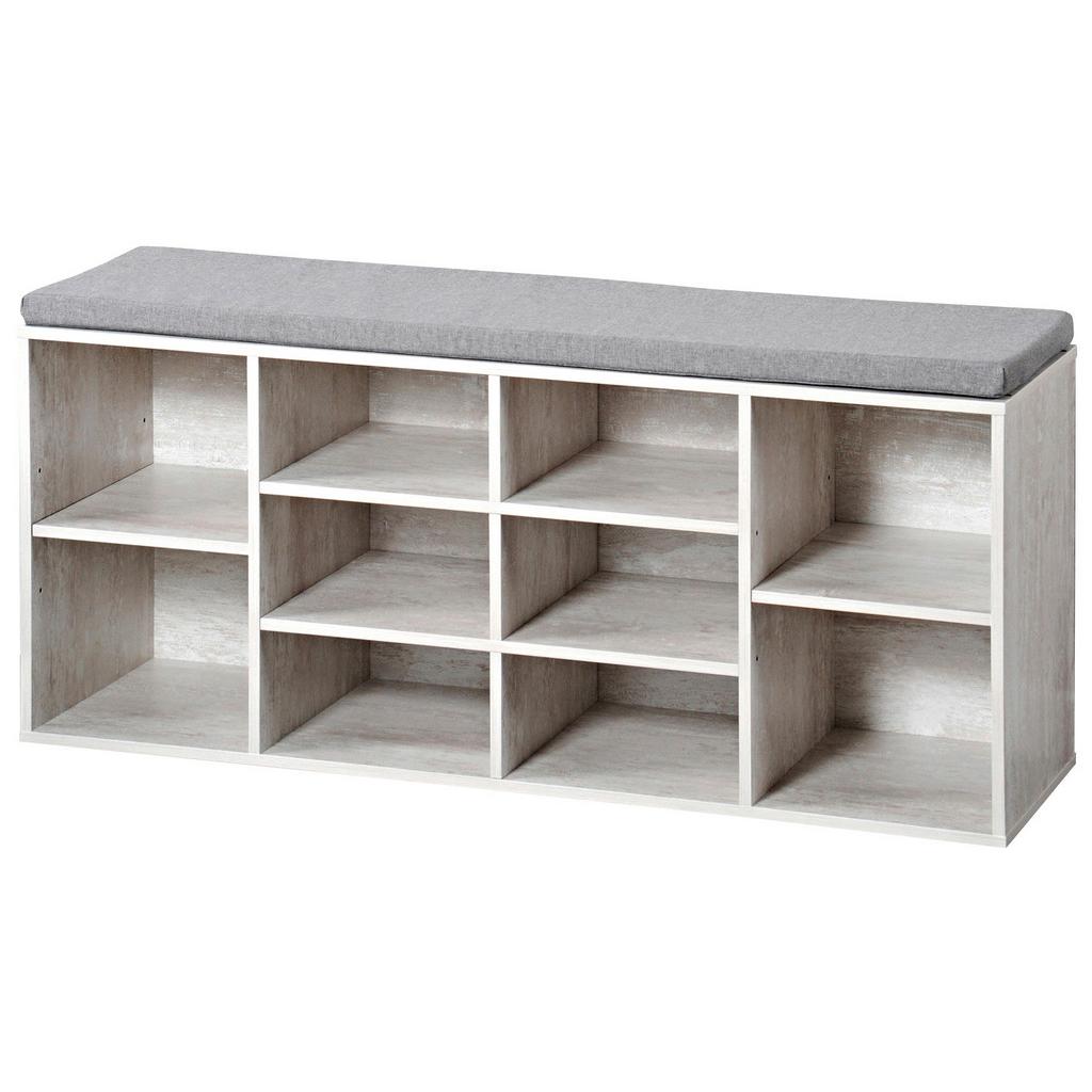 Schuhschrank Weiß 10 Fächer B: 103,5 cm