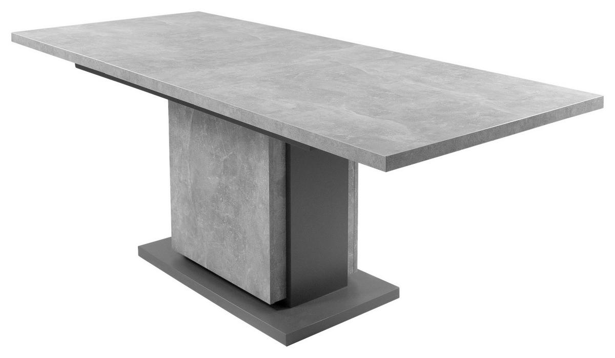 Esstisch Ausziehbar Britta 140-190x80 Cm Grau - Anthrazit/Grau, MODERN, Holzwerkstoff (140/80/75cm) - MID.YOU