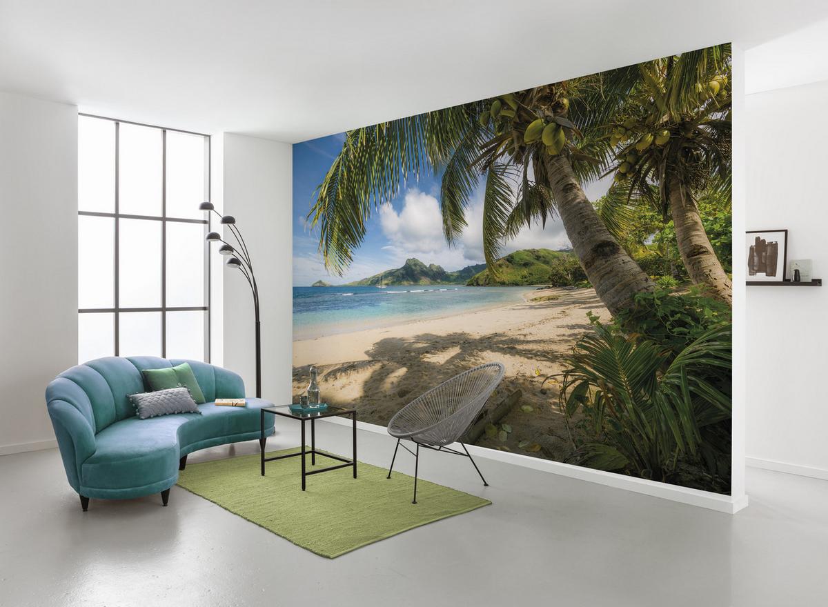 Fototapete Strandoase Südsee - Multicolor, Trend, Textil (450/280cm)