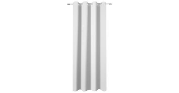Vorhang Mit Ösen Nessi 140x245 cm Weiß - Weiß, KONVENTIONELL, Textil (140/245cm) - Ondega