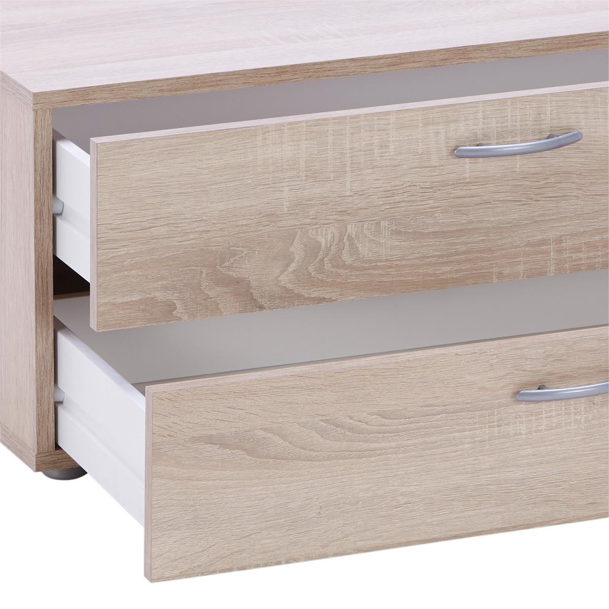 Schubladenbox Basic Sonoma Eiche Dekor 2 Laden - Sonoma Eiche, KONVENTIONELL, Holzwerkstoff (74/35/51,5cm)
