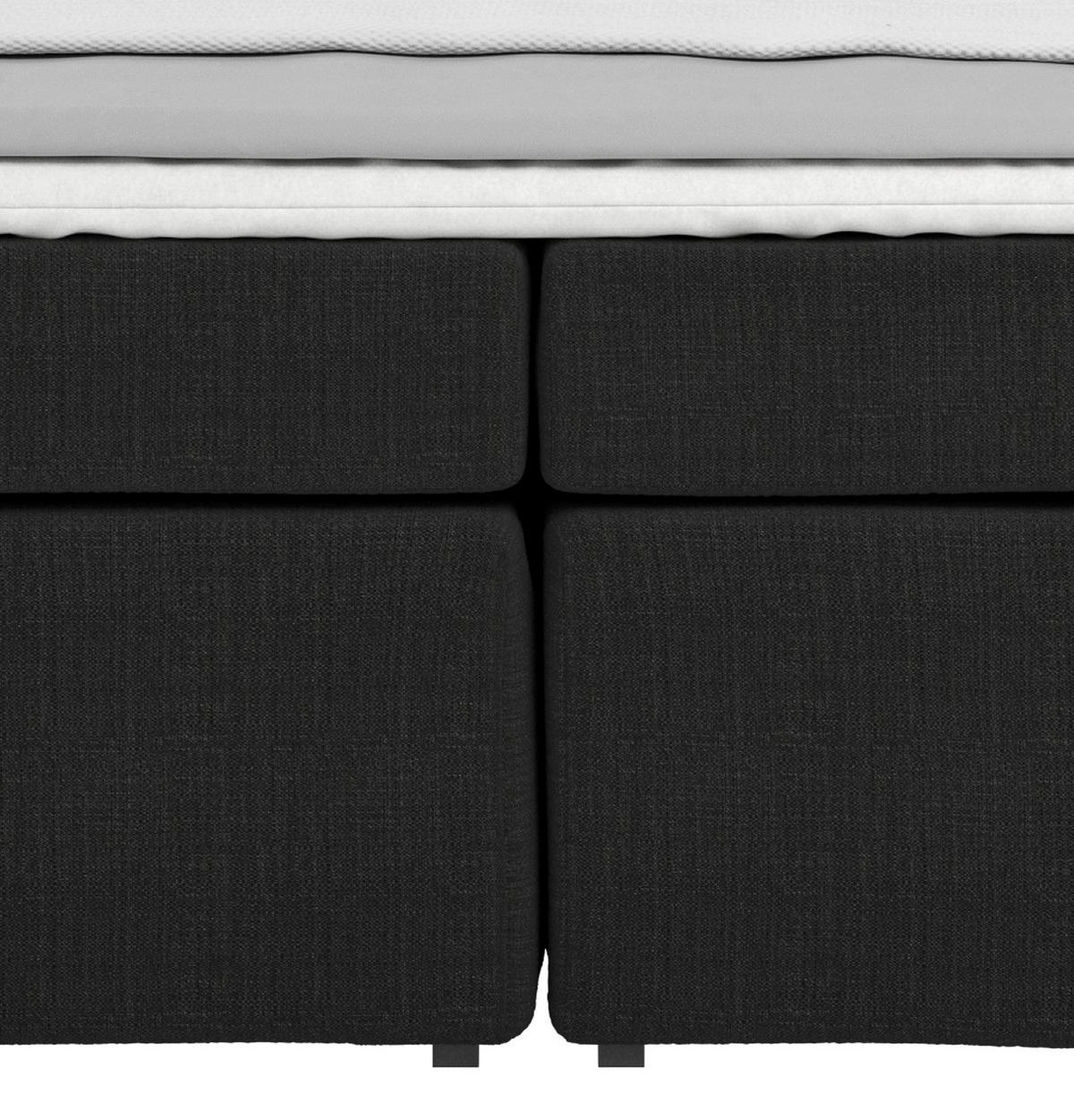 Postel Boxspring NERO PL: 180/200cm, černá - černá/barvy chromu, Konvenční, kov/textil (180/200cm)