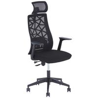 Kancelářske křeslo DEMO 1 - černá, Moderní, textil/plast (64/120-140/60cm)