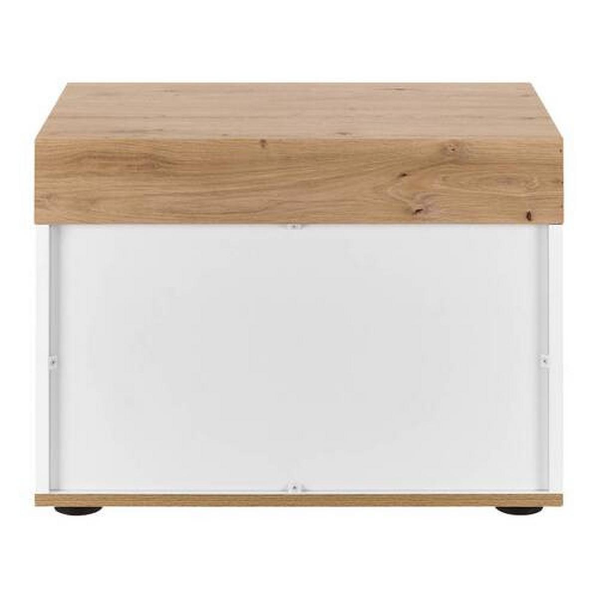 Botník CARA - bílá/barvy dubu, Moderní (60/45/40cm) - Bessagi Home