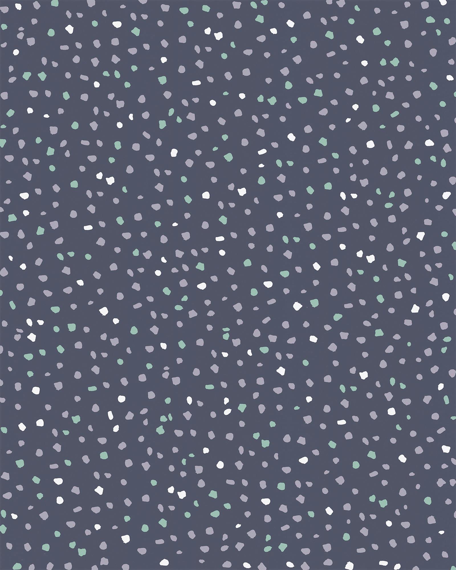 Vliestapete Dotty Dance - Blau/Weiß, Basics (200/250cm) - Komar