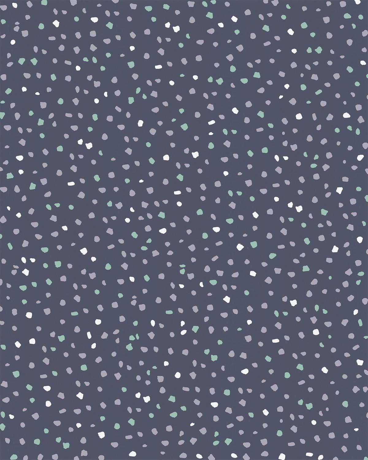 Vliestapete Dotty Dance - Blau/Weiß, Basics (200/250cm) - Komar