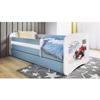 Kinder-/Juniorbett Babydreams inkl. Matratze 80x160 - Blau/Birkefarben, MODERN, Holz/Holzwerkstoff (80/160cm) - MID.YOU