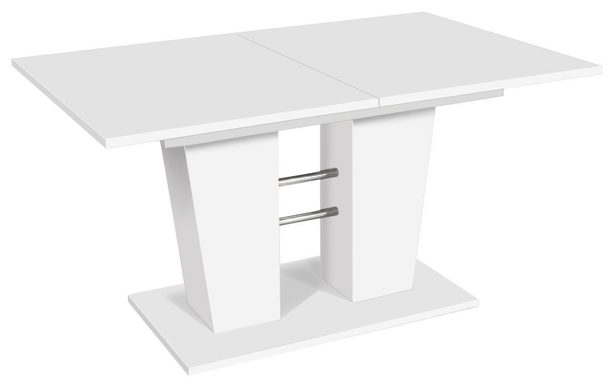 Esstisch Ausziehbar Breda 140x90 cm Weiß - Weiß, Design, Holzwerkstoff (140-180/90/75cm) - Livetastic