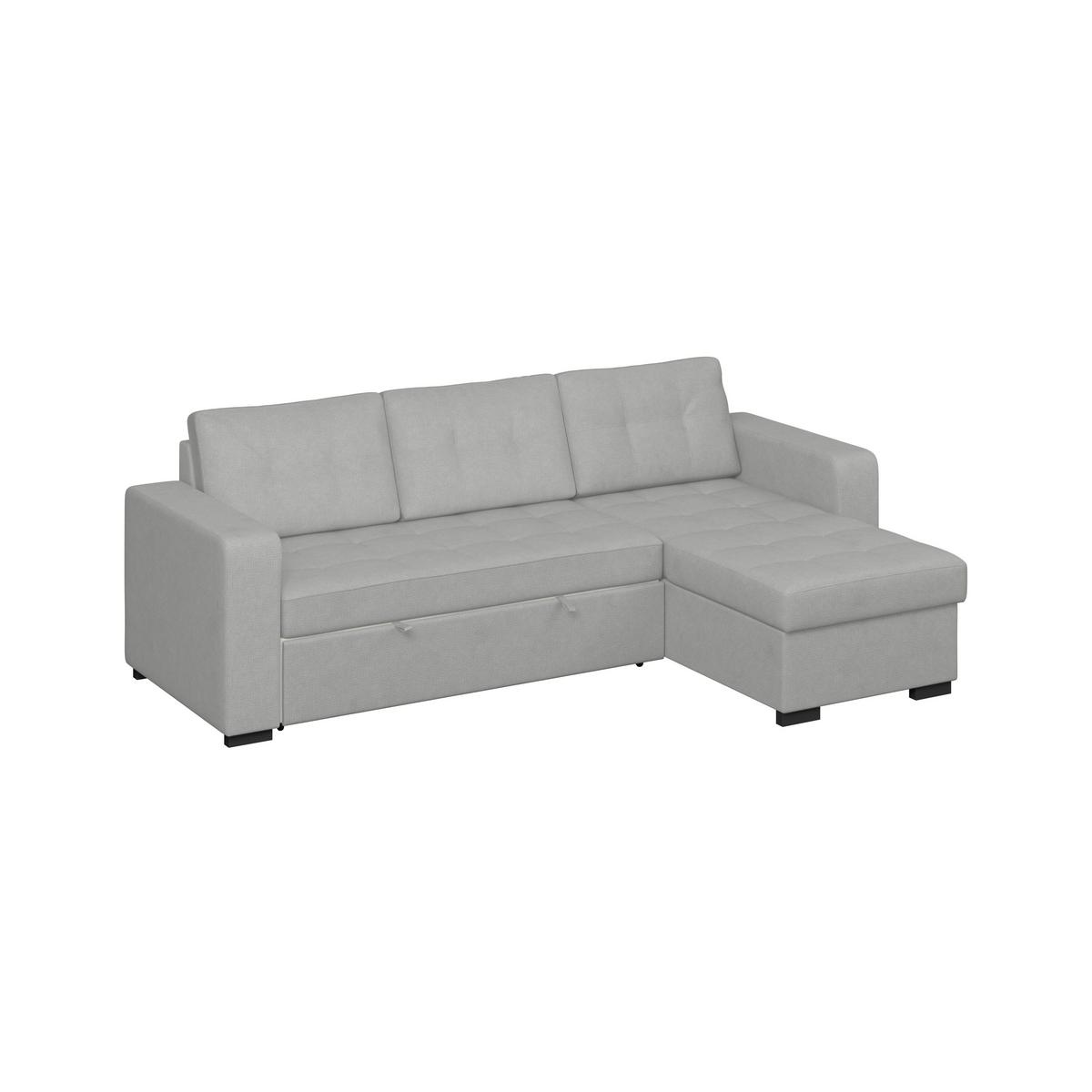 Ecksofa Turin Grau, 239x160cm - Grau, Trend, Holz/Textil (239/160cm)