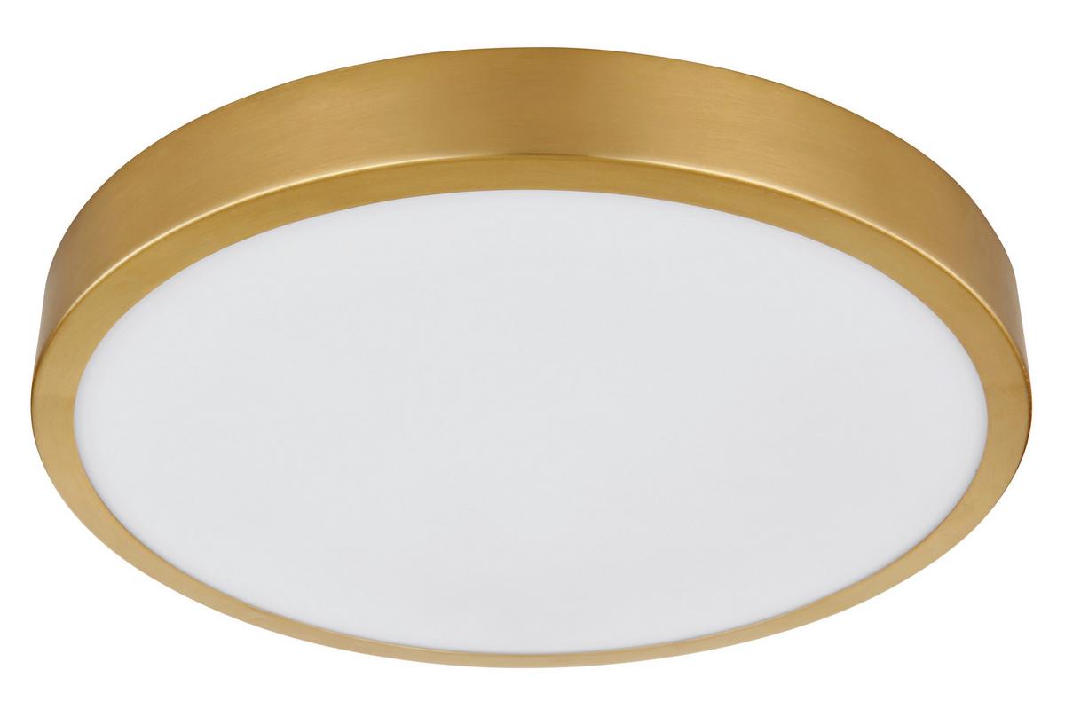 Led-deckenleuchte 12381-15 - Messingfarben/Opal, KONVENTIONELL, Kunststoff/Metall (25/3cm) - Globo