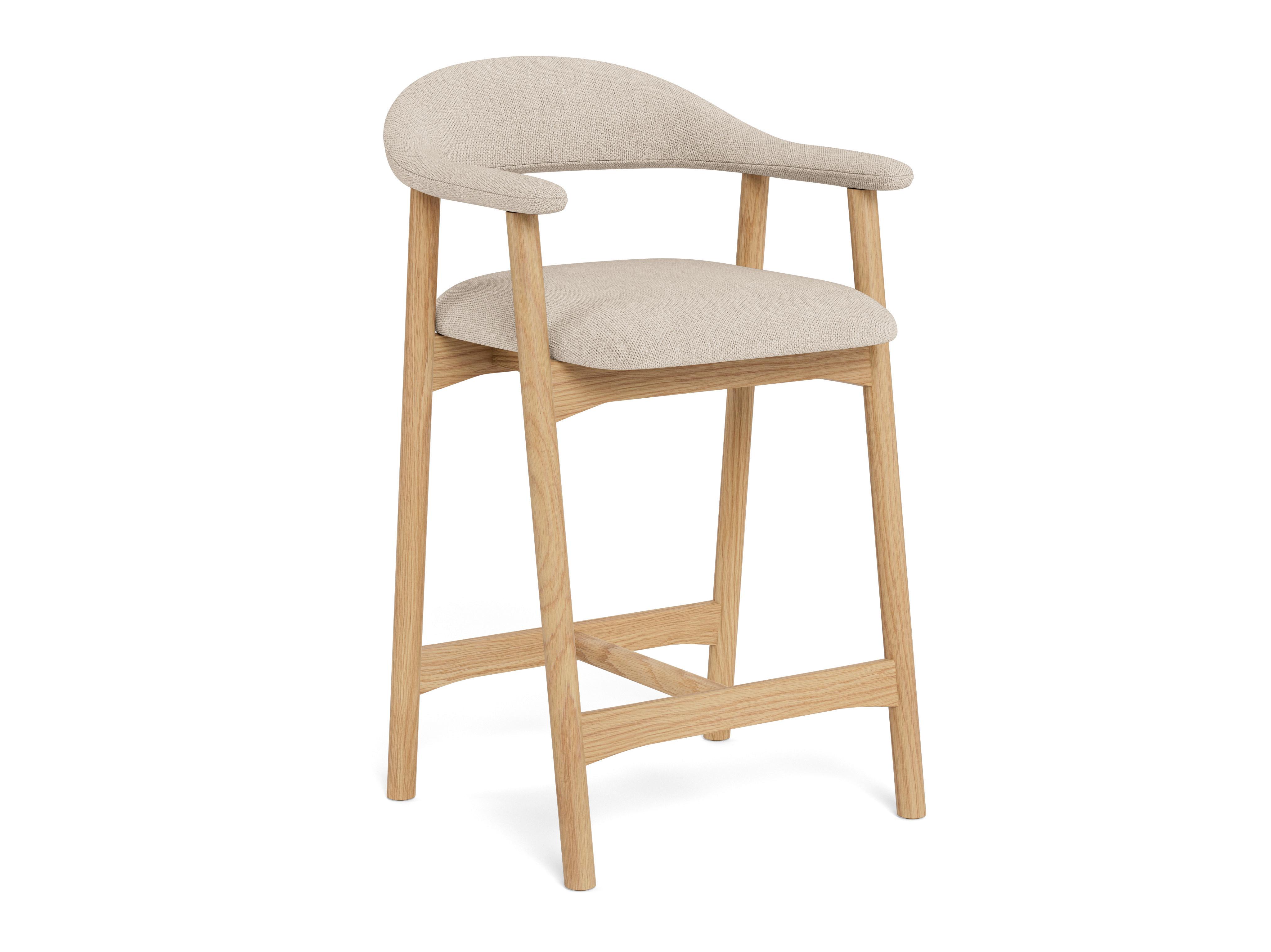 Pultová židle ADDI béžová - béžová, Moderní, dřevo/textil (52/91/52cm) - MID.YOU