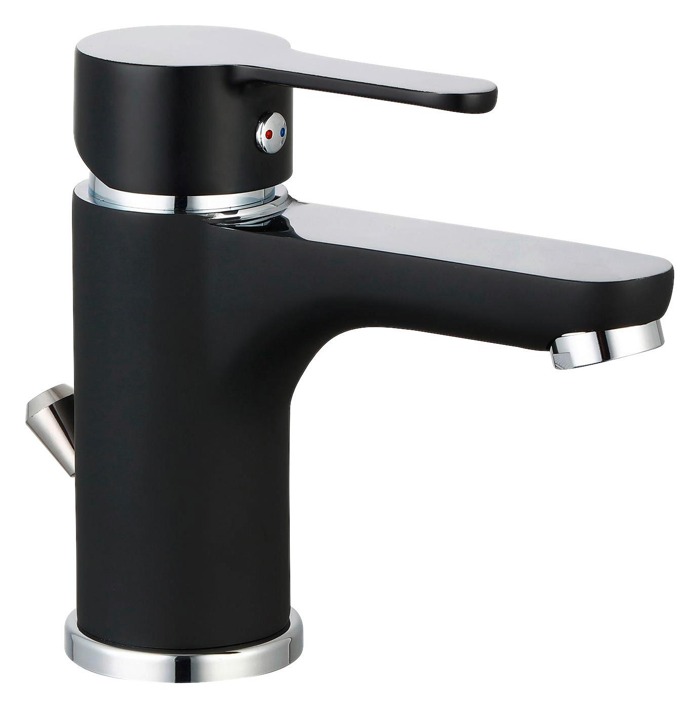 Fürdőszobai Csaptelep "diziani" - krómszínű/fekete, Konventionell, fém (5,0/13,5/14,5cm)