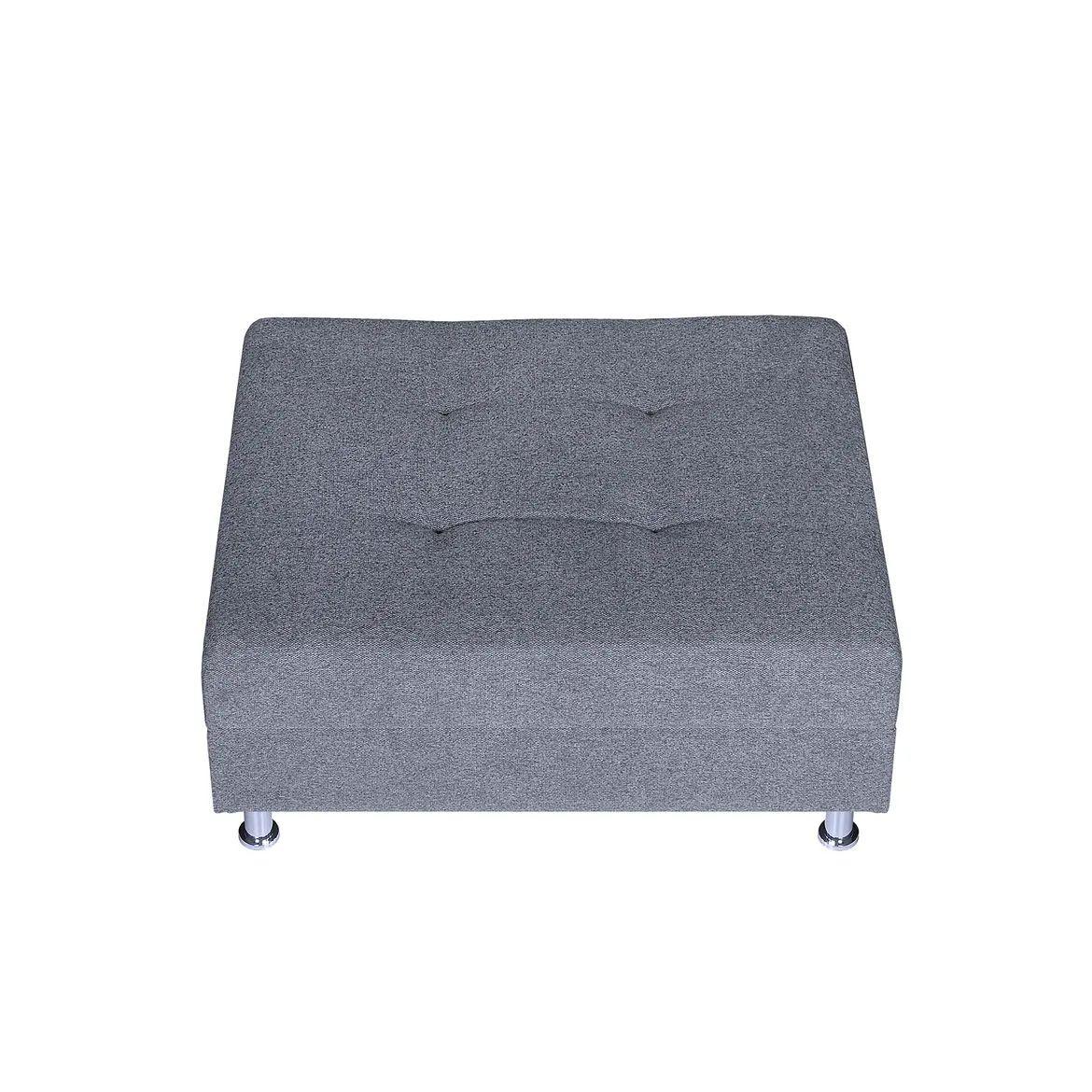 Taburetka SOFIA, sivá - sivá/chrómová, Basics, textil (100/80/47cm) - P & B