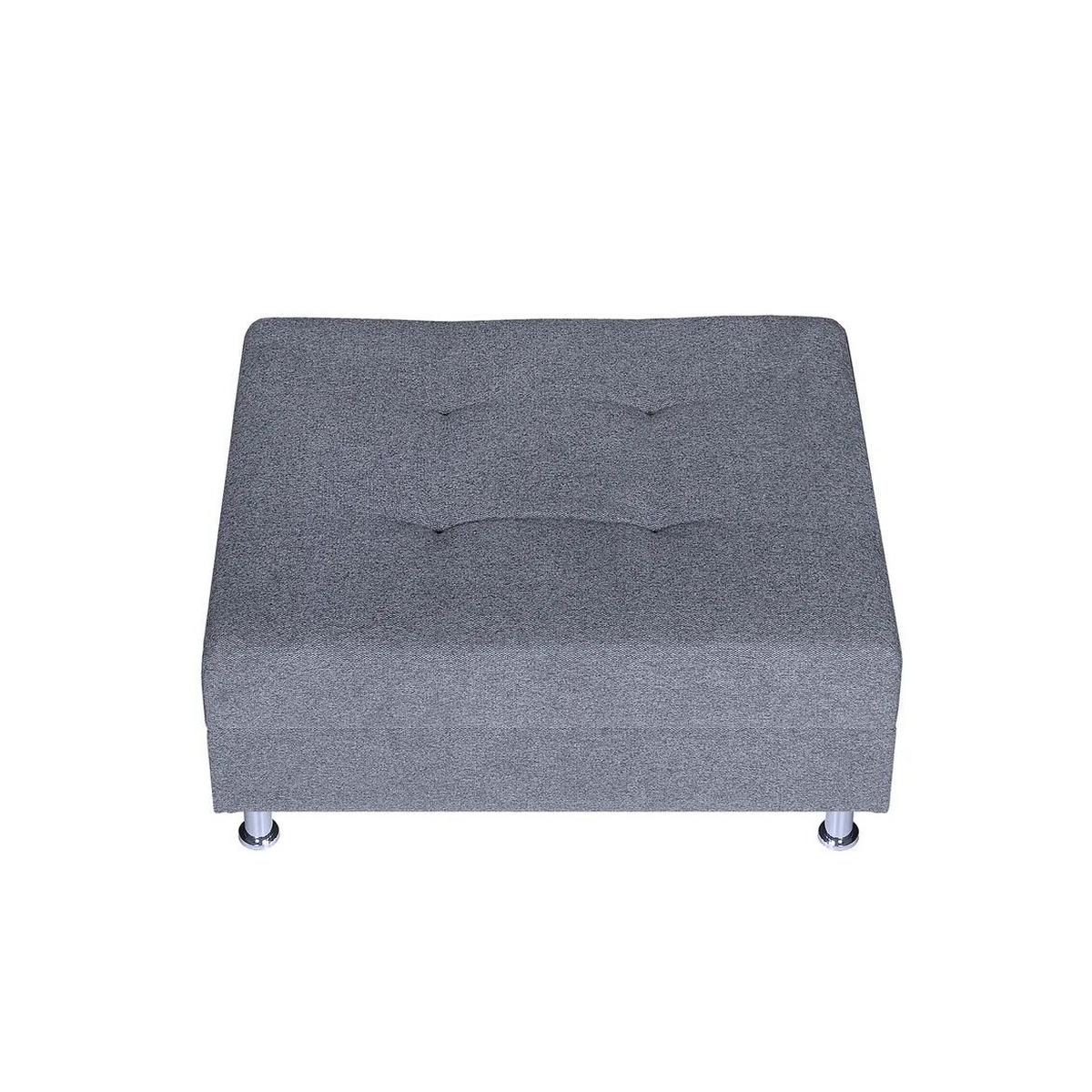 Taburet SOFIA, šedá - šedá/barvy chromu, Basics, textil (100/80/47cm) - P & B