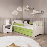 KINDER-/JUNIORBETT Classic Grün/Weiß 80x140cm - Birkefarben/Weiß, MODERN, Holz/Holzwerkstoff (80/140cm) - MID.YOU