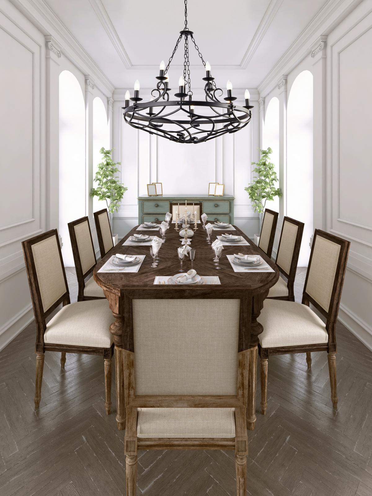 Csillár 8912-12bk Cartwheel Iii - fekete, Konventionell, fém (89cm) - Searchlight