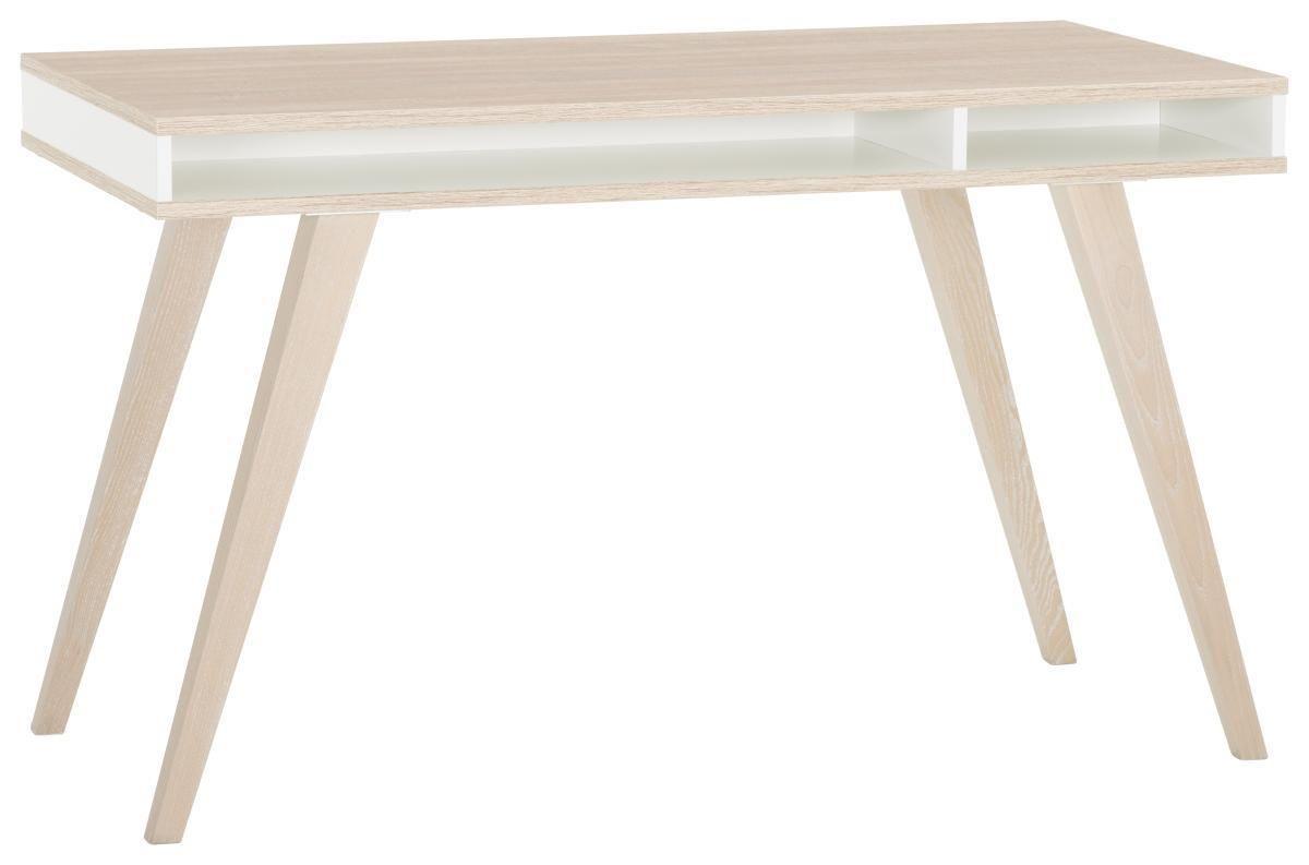 Ifjúsági Íróasztal Victor - tölgyfa/fehér, Design, faalapú anyag (120/60/75cm) - Livetastic